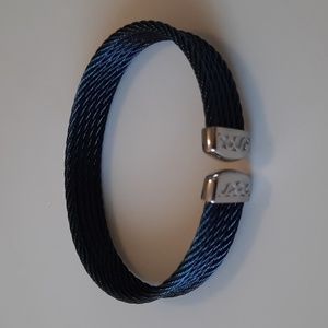 Navy Blue Steel Cable Bracelet 💙